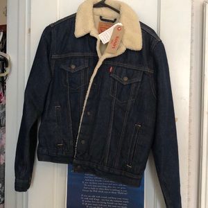 NWT Sherpa lined Levi Strauss & Co denim Jacket